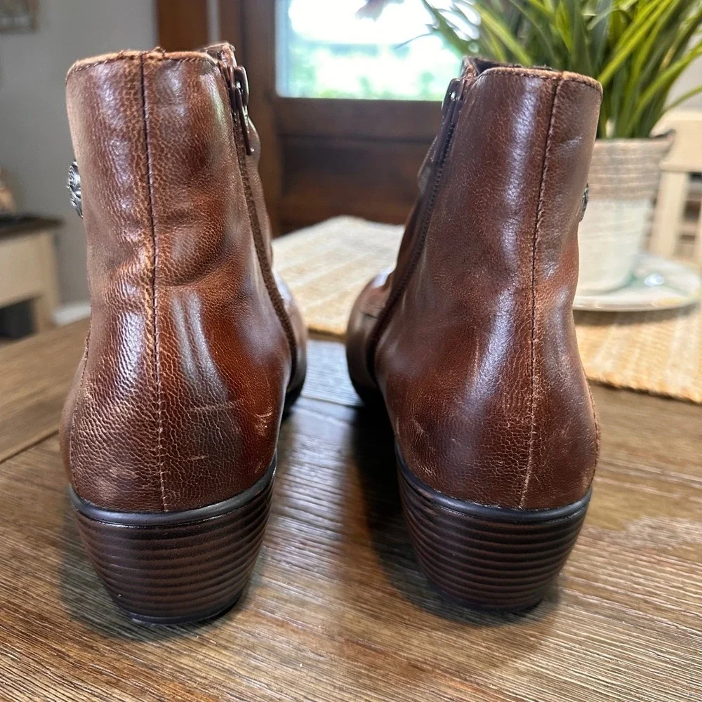 Romika Made‎ in Germany Distressed Leather Ankle Boots Comfort Size 41/ US 10
